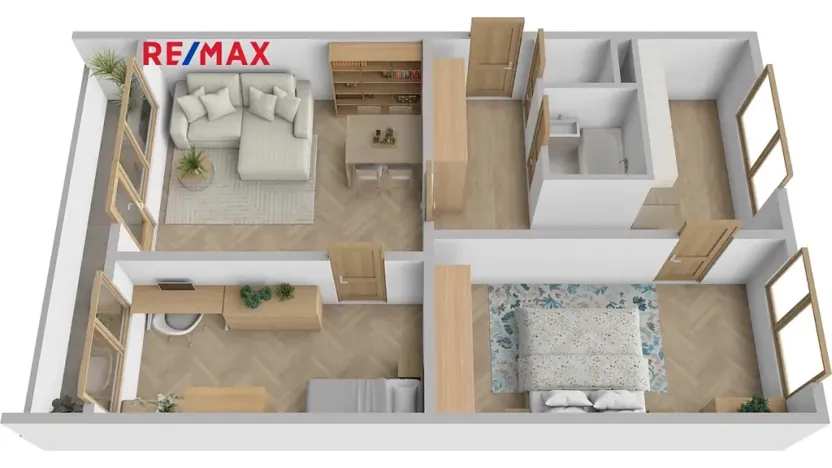 Prodej bytu 3+1, Chrudim, U Stadionu, 57 m2