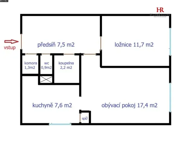 Prodej bytu 2+kk, Praha - Kamýk, Smotlachova, 49 m2