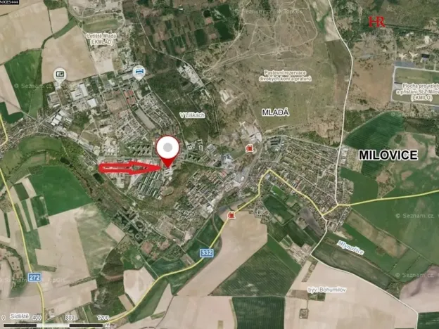 Prodej garážového stání, Milovice, Višňová, 13 m2