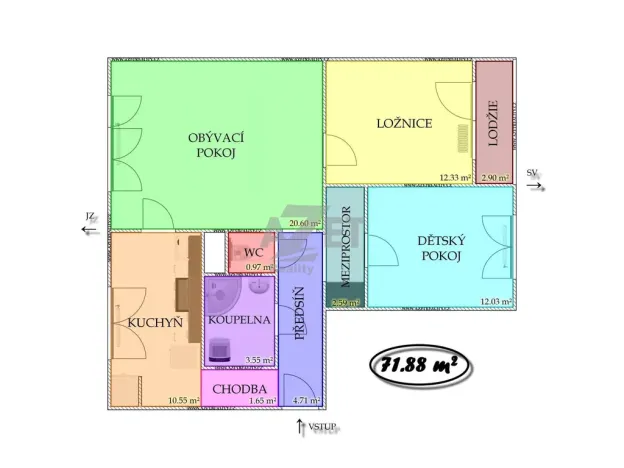 Prodej bytu 3+1, Orlová - Lutyně, 1. máje, 72 m2