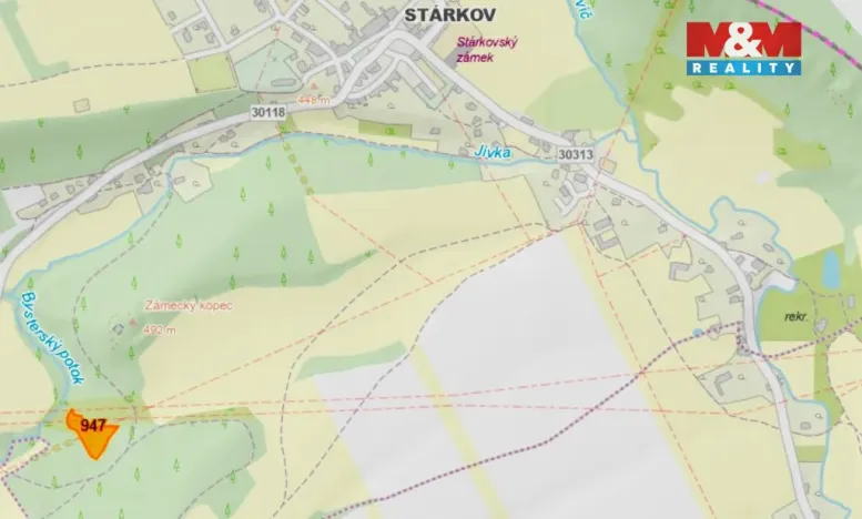 Prodej louky, Stárkov, 1899 m2