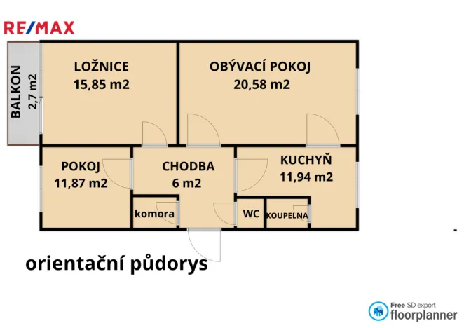 Prodej bytu 3+1, Třebíč - Horka-Domky, Čeloudova, 71 m2