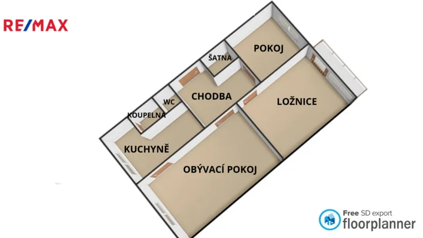 Prodej bytu 3+1, Třebíč - Horka-Domky, Čeloudova, 71 m2