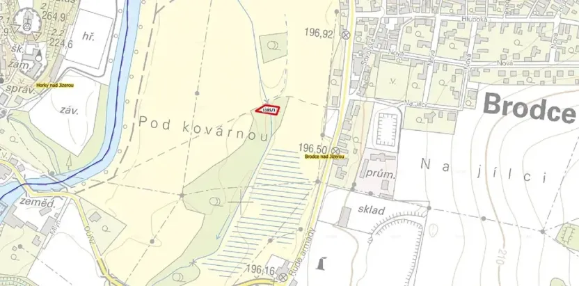 Prodej pozemku, Brodce, 515 m2