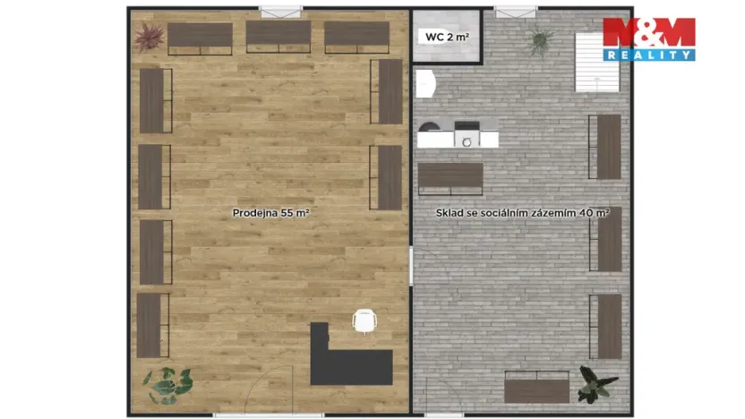 Pronájem obchodního prostoru, Církvice - Jakub, 100 m2