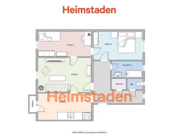 Pronájem bytu 3+1, Havířov - Prostřední Suchá, Kapitána Jasioka, 69 m2