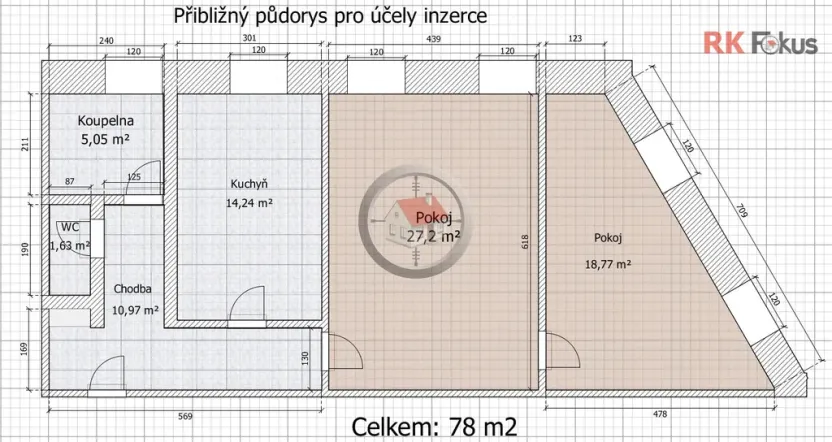 Pronájem bytu 2+1, Moravské Budějovice, Tyršova, 70 m2