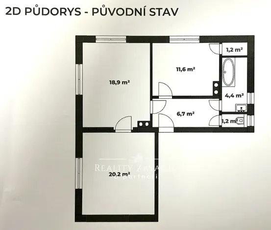 Prodej bytu 2+1, Moravany - Platěnice, 69 m2