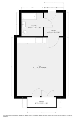 Pronájem bytu 1+kk, Brno, Bratislavská, 40 m2