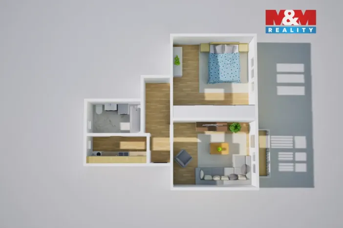 Prodej bytu 2+1, Meziboří, Okružní, 50 m2