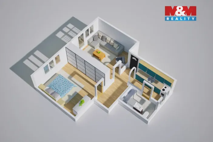 Prodej bytu 2+1, Meziboří, Okružní, 50 m2