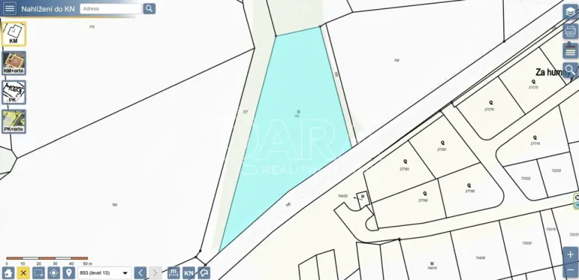 Prodej pozemku, Dolany, 5225 m2