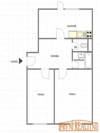 Prodej bytu 2+1, Uherský Brod, Bří Lužů, 72 m2