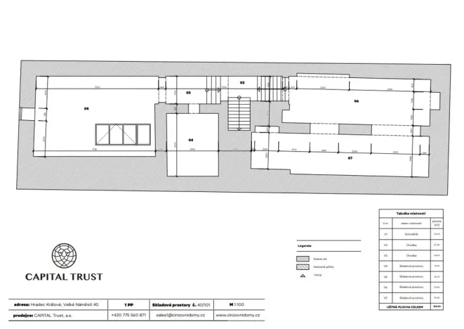Pronájem komerční nemovitosti, Hradec Králové, Velké náměstí, 290 m2