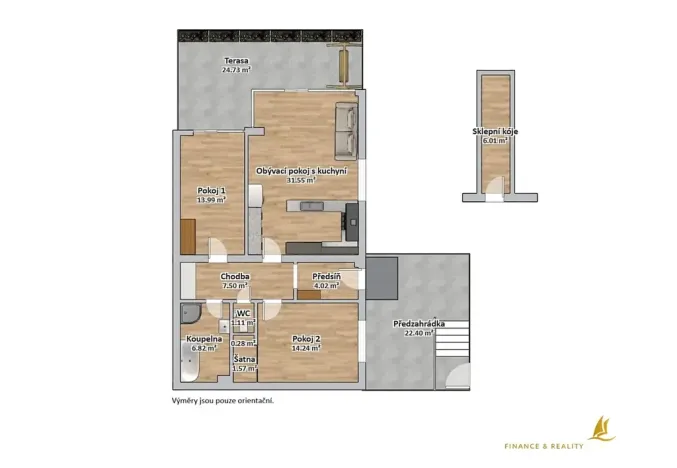 Pronájem bytu 3+kk, Plzeň, V Hájku, 88 m2
