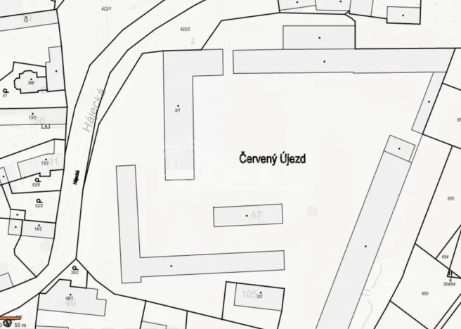 Pronájem komerčního pozemku, Červený Újezd, Hájecká, 750 m2