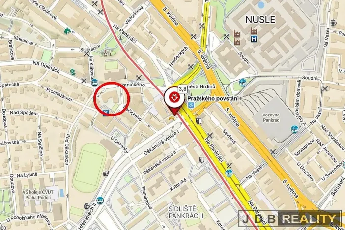 Pronájem kanceláře, Praha - Nusle, Lomnického, 5 m2