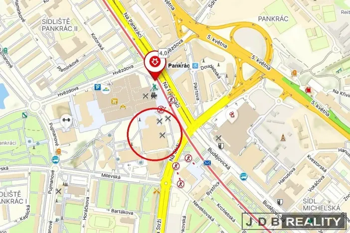 Pronájem kanceláře, Praha - Nusle, Na strži, 30 m2