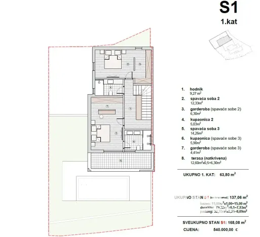 Prodej rodinného domu, Vodice, Chorvatsko, 150 m2