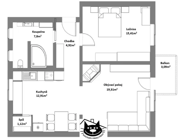 Prodej bytu 2+1, Příbram - Příbram IV, Hornických učňů, 92 m2