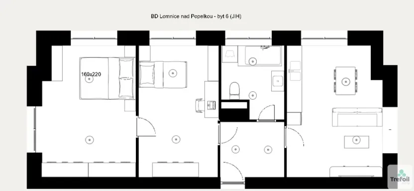 Prodej bytu 1+1, Lomnice nad Popelkou, 67 m2