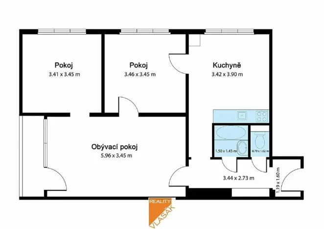 Pronájem bytu 3+1, Kadaň, Klášterecká, 71 m2