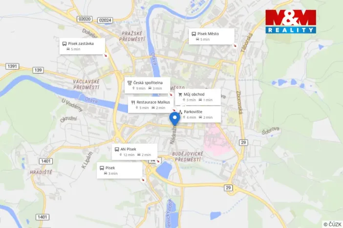 Pronájem kanceláře, Písek - Budějovické Předměstí, Nádražní, 28 m2