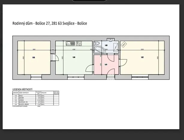 Prodej rodinného domu, Svojšice, 104 m2
