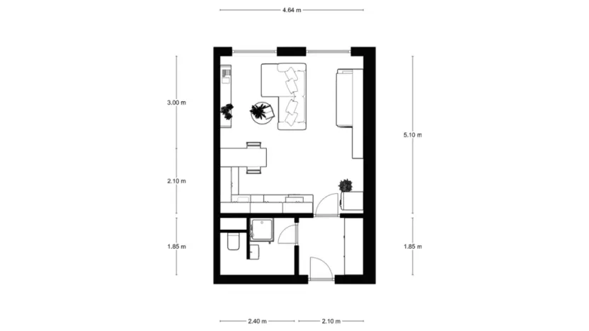 Prodej bytu 1+kk, Praha - Kamýk, U Kamýku, 33 m2