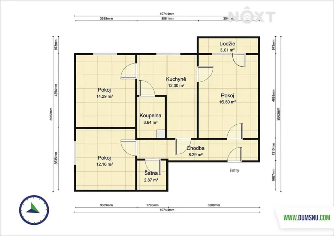 Pronájem bytu 3+1, Loučná nad Desnou, 74 m2