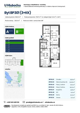Prodej bytu 3+kk, Brno, Ondrova, 108 m2