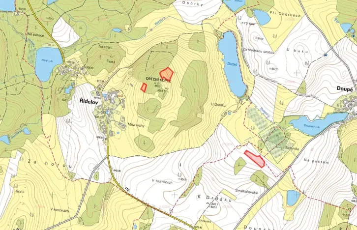 Prodej pole, Řídelov, 17409 m2