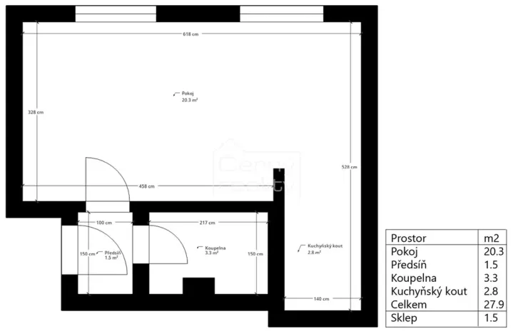 Pronájem bytu 1+kk, Chrudim, Podkopanický mlýn, 30 m2