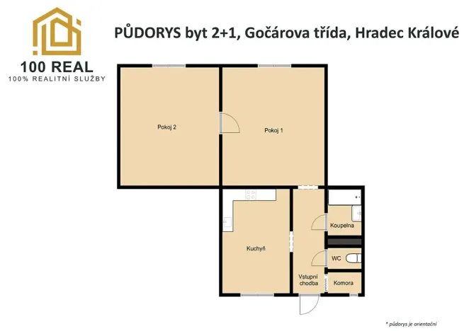 Prodej bytu 2+1, Hradec Králové, Gočárova třída, 78 m2