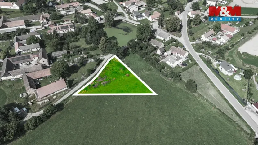 Prodej pozemku pro bydlení, Borovany - Vrcov, 1496 m2