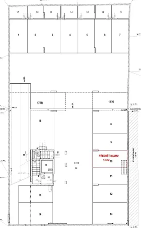 Pronájem garáže, Praha - Podolí, Podolská, 13 m2
