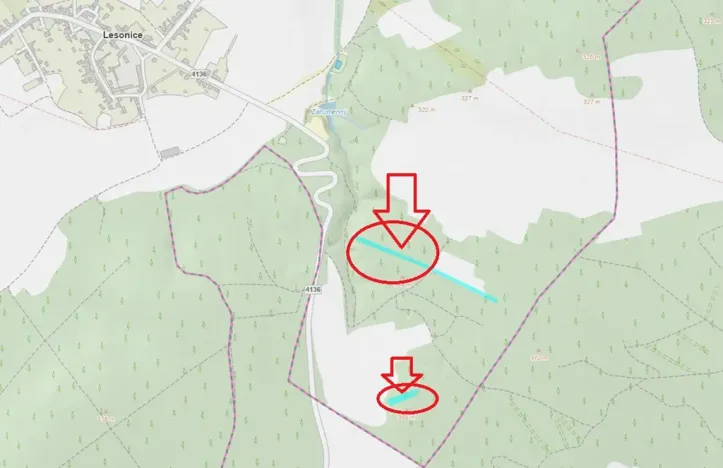 Prodej podílu lesa, Lesonice, 1518 m2