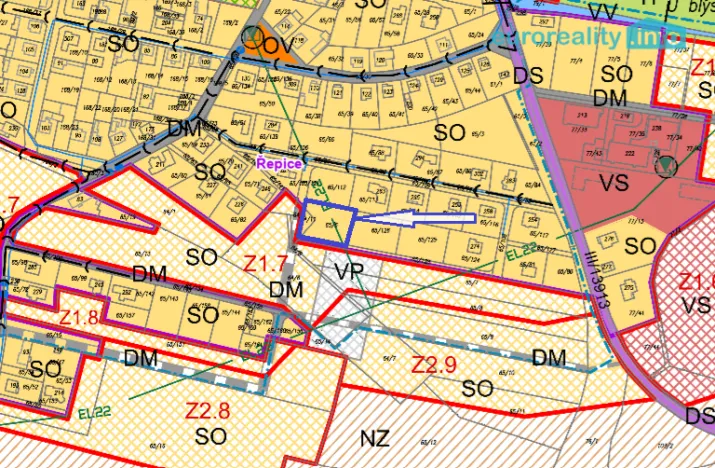Prodej pozemku pro bydlení, Řepice, 1483 m2