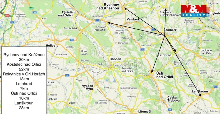 Pronájem bytu 2+kk, Žamberk, Školská, 35 m2