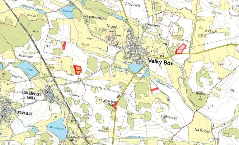 Prodej pole, Velký Bor, 45700 m2