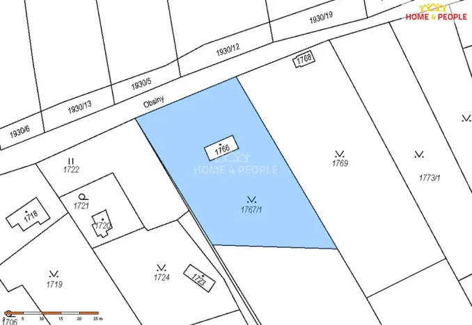 Prodej podílu pozemku, Praha - Lipence, 1285 m2