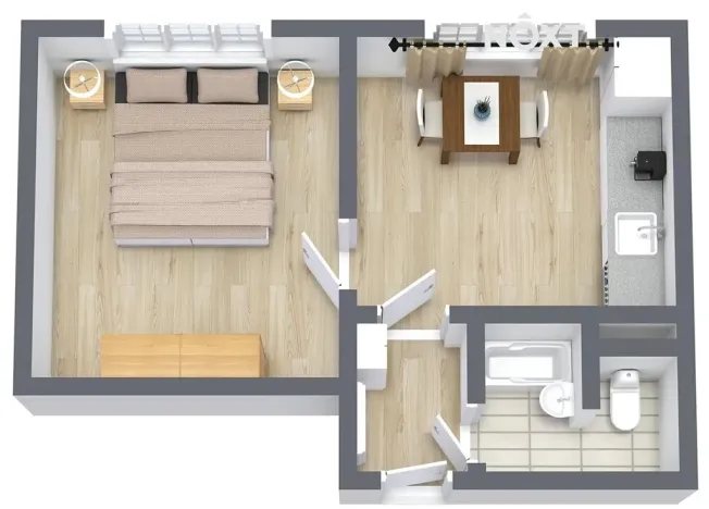 Pronájem bytu 1+1, Žatec, Družstevní, 36 m2