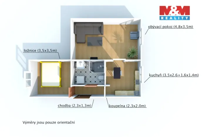 Prodej bytu 2+1, Klatovy - Klatovy III, Pod Hůrkou, 54 m2