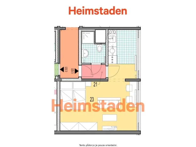 Pronájem bytu 1+kk, Karviná - Hranice, Slovenská, 36 m2