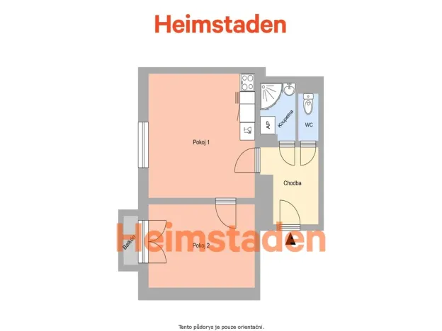Pronájem bytu 2+kk, Ostrava - Poruba, náměstí Boženy Němcové, 35 m2