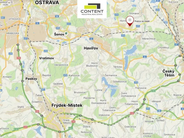 Pronájem výrobních prostor, Stonava, 30108 m2