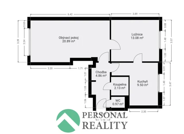 Prodej bytu 2+1, Mělník, Oldřicha Wenzla, 50 m2