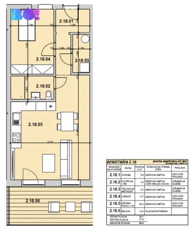 Pronájem bytu 2+kk, Soběšovice, 57 m2
