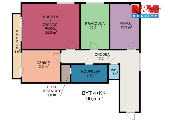 Prodej bytu 4+kk, Svitavy - Lány, Hybešova, 103 m2