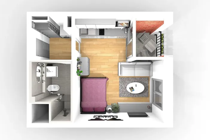 Pronájem bytu 1+kk, Praha - Smíchov, U Lihovaru, 28 m2